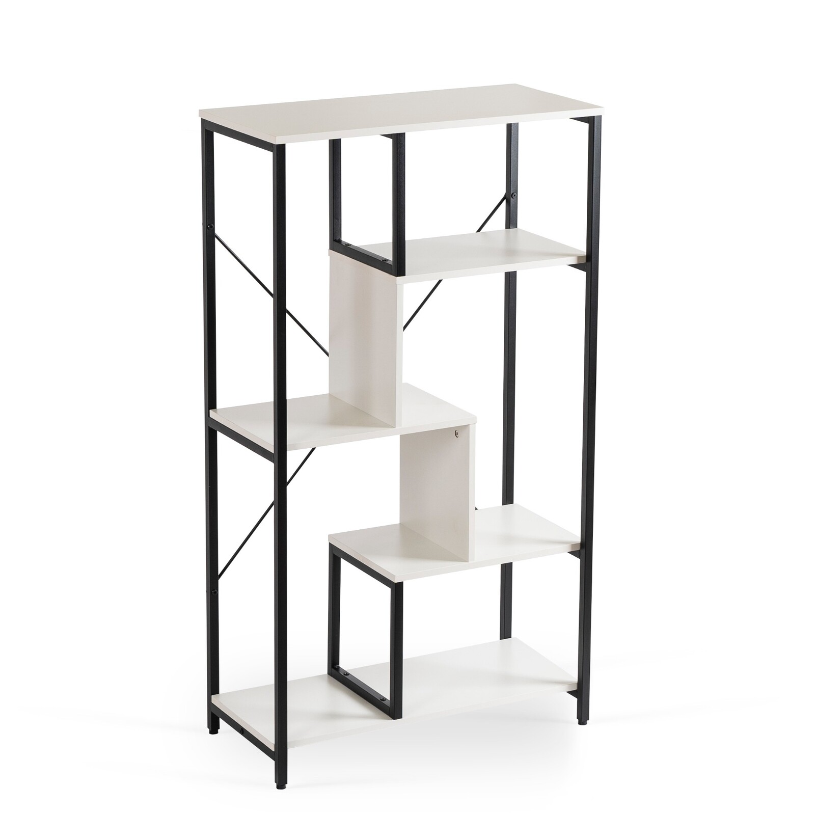 Regál Tim 74 cm bílý/černý