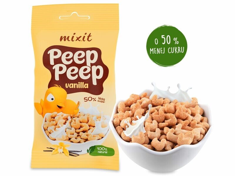 Mixit Akcia spotreba 08.07.2025 Cereálie Peep Peep - Vanilka do vrecka  25 g