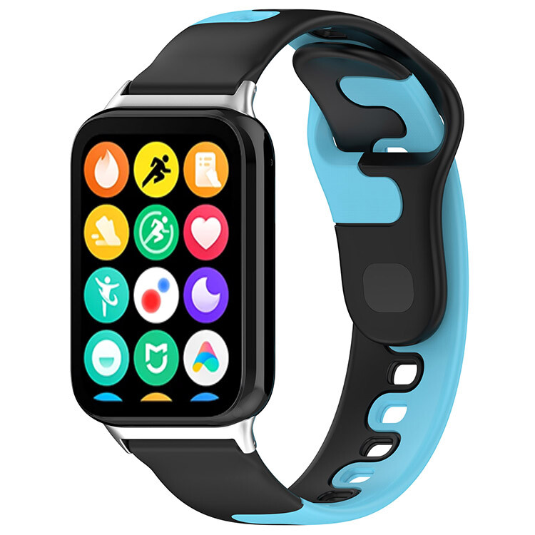 eses Silikónový remienok pre Xiaomi Redmi Watch 4 a Xiaomi Smart Band 8 Pro - Čierno modrý