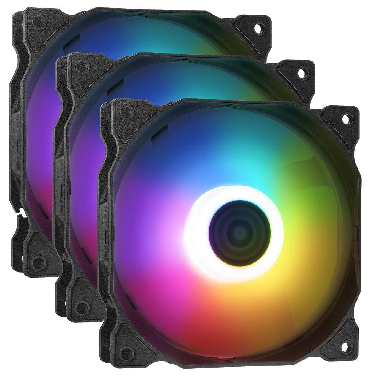 Adata XPG Vento 120mm fan ARGB čierny PWM 3 pack