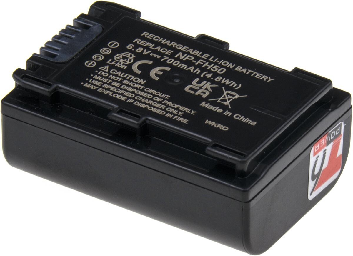 Batéria T6 Power Sony NP-FH50, NP-FH40, NP-FH30, 700mAh, 4,7Wh, sivá