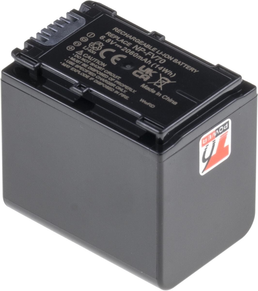 Batéria T6 Power Sony NP-FV70, 2060mAh, 14Wh, sivá