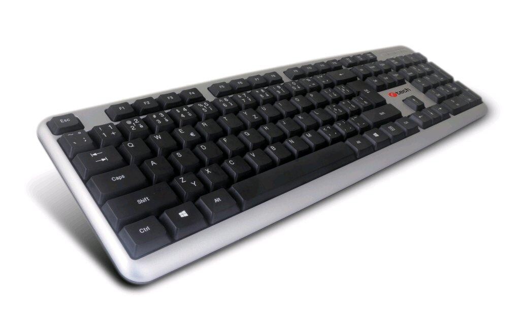 C-TECH KB-102/Drôtová USB/SK-SK layout/Strieborná