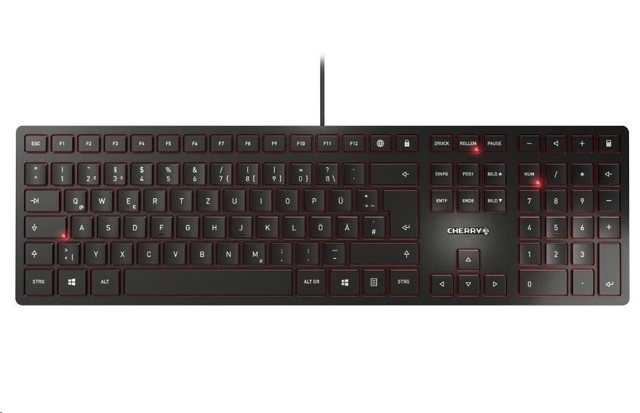 CHERRY klávesnica KC 6000 SLIM, USB, EU, čierna