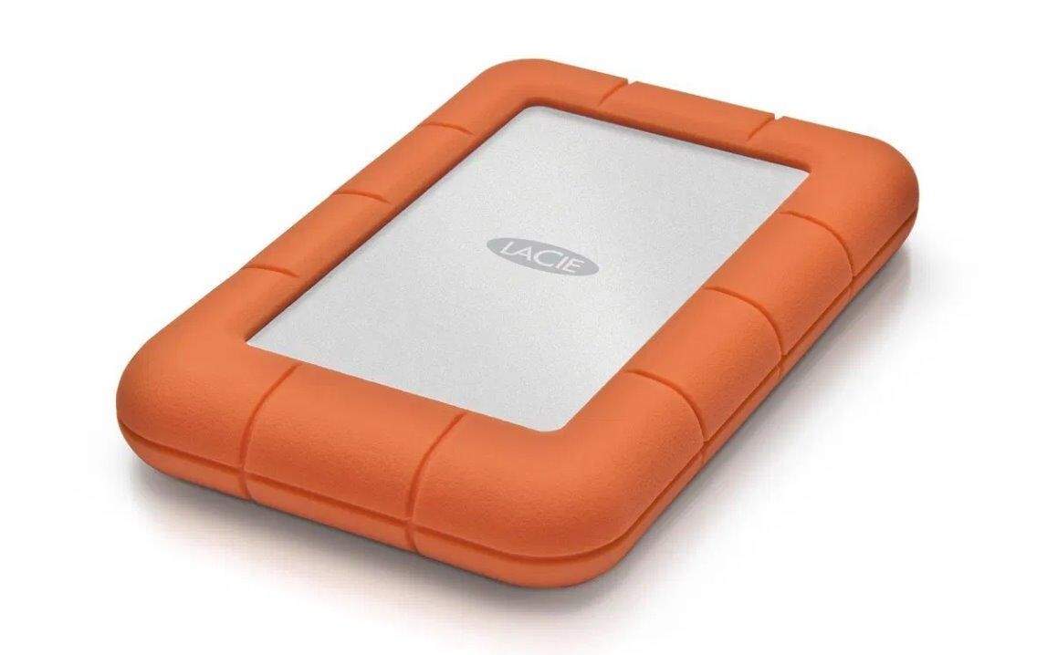 LACIE RUGGED Secure 2TB 2.5-inch USB-C USB3.1 Drop zmrzliny a dážď resistant pre všetky územie používania oranžovej