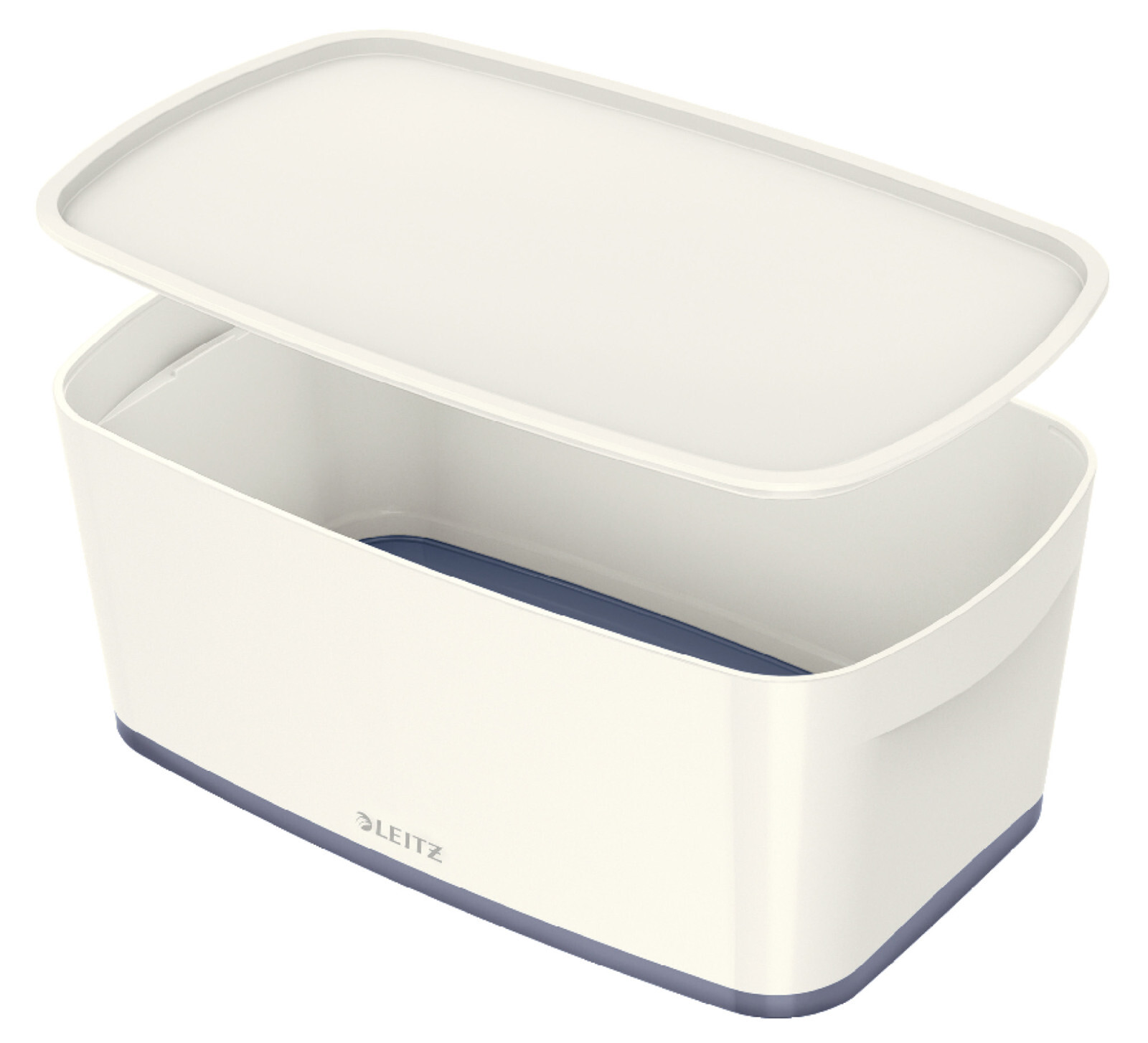 LEITZ Úložný box s vekom MyBox, veľkosť S, biela/sivá