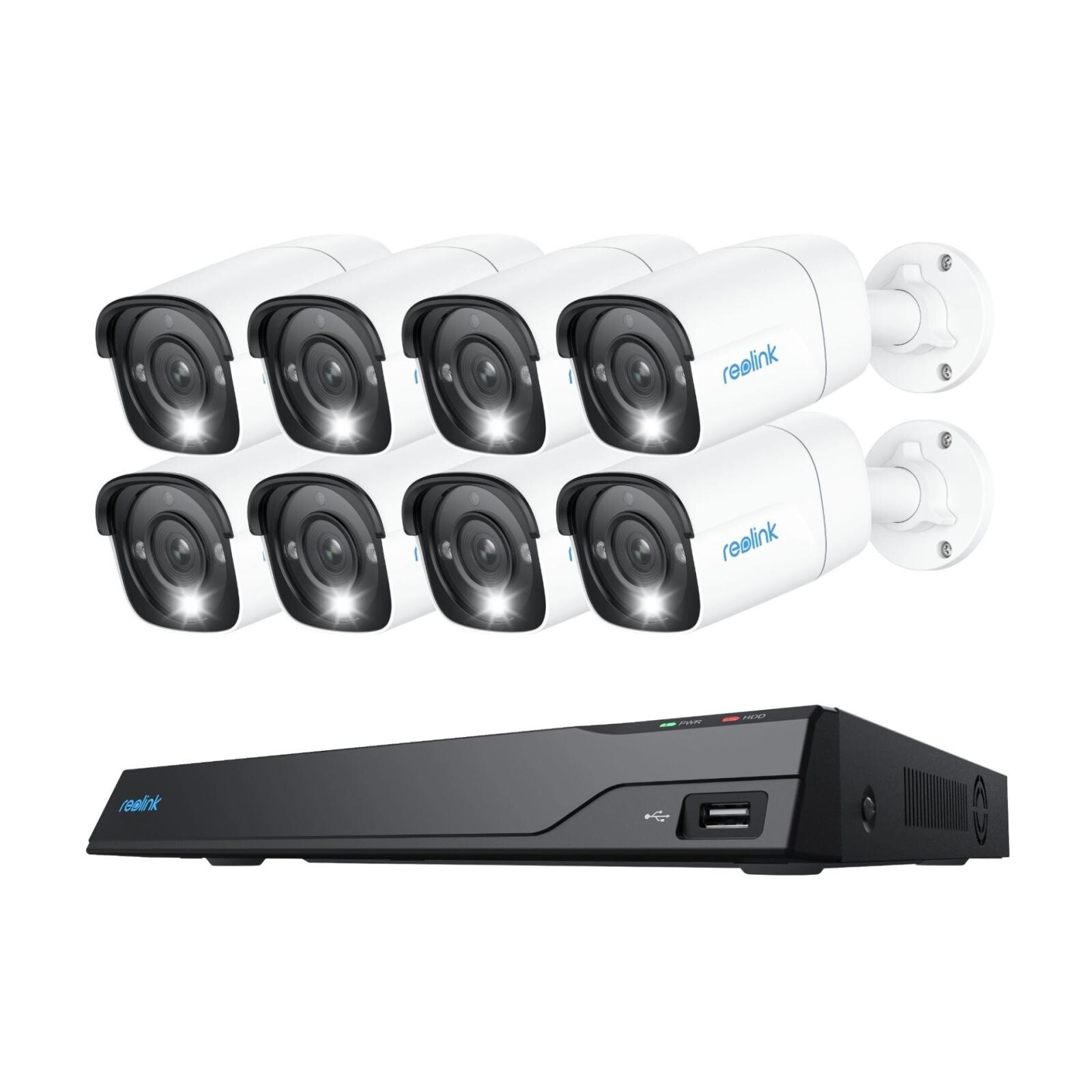 REOLINK bezpečnostný kamerový set NVS16-12MB8, RLK16-1200B8, 12MP, 8x Kamera, 4TB