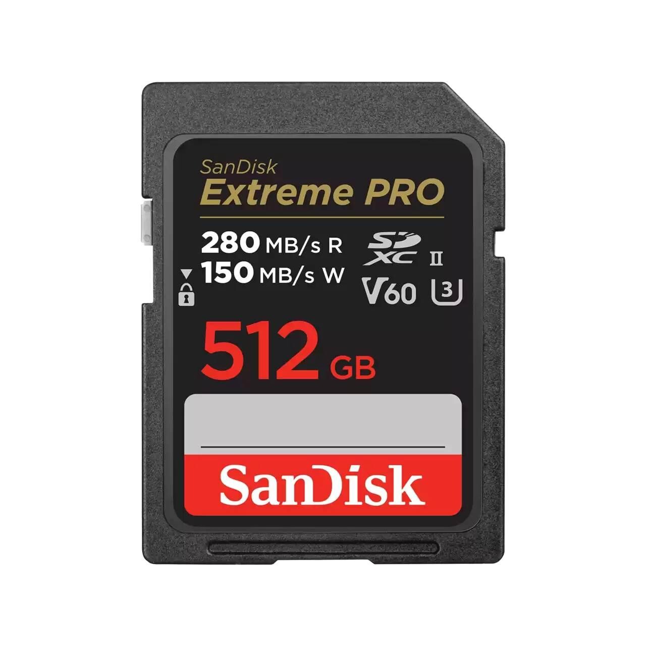 SanDisk MicroSDXC 512GB karta Extreme PRO (R:280/W:150 MB/s, UHS-II, V60)