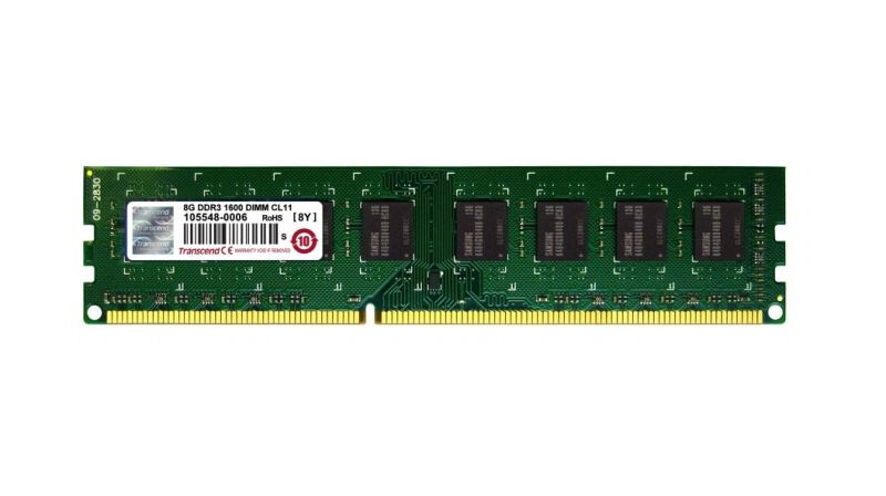 Transcend pamäť 8GB DDR3-1600 U-DIMM 2Rx8, tray