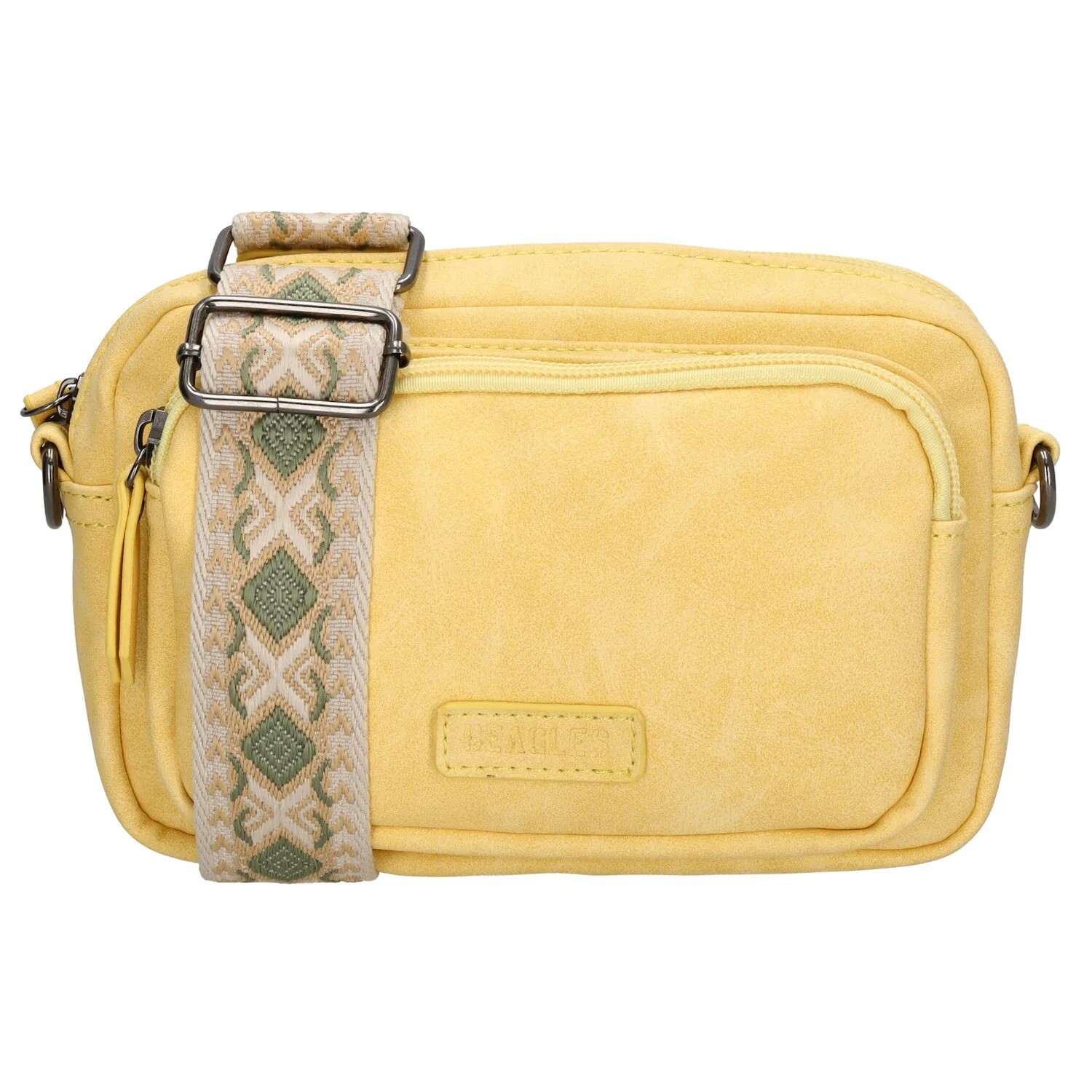 Beagles dámska crossbody kabelka Malaga s dekoratívnym popruhom - svetlo žltá