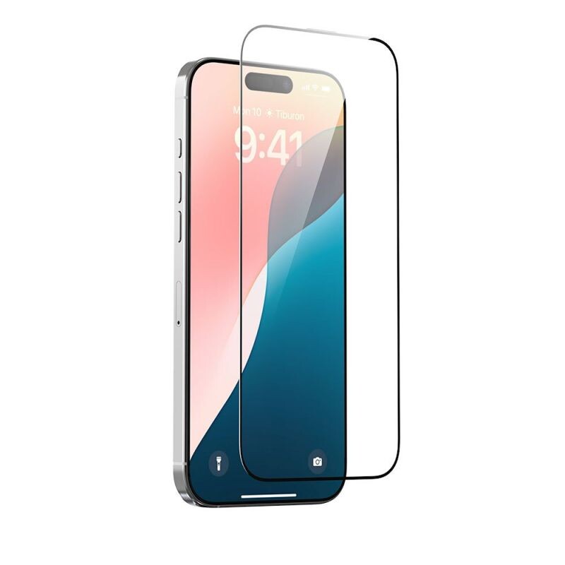Devia ochranné sklo Van Series Anti-Static pre iPhone 16 Pro - Black Frame 6942297115538