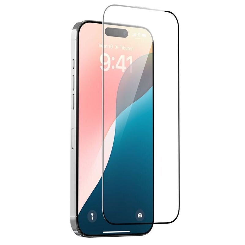 Devia ochranné sklo Van Series Anti-Static pre iPhone 16 Pro Max - Black Frame 6942297115552