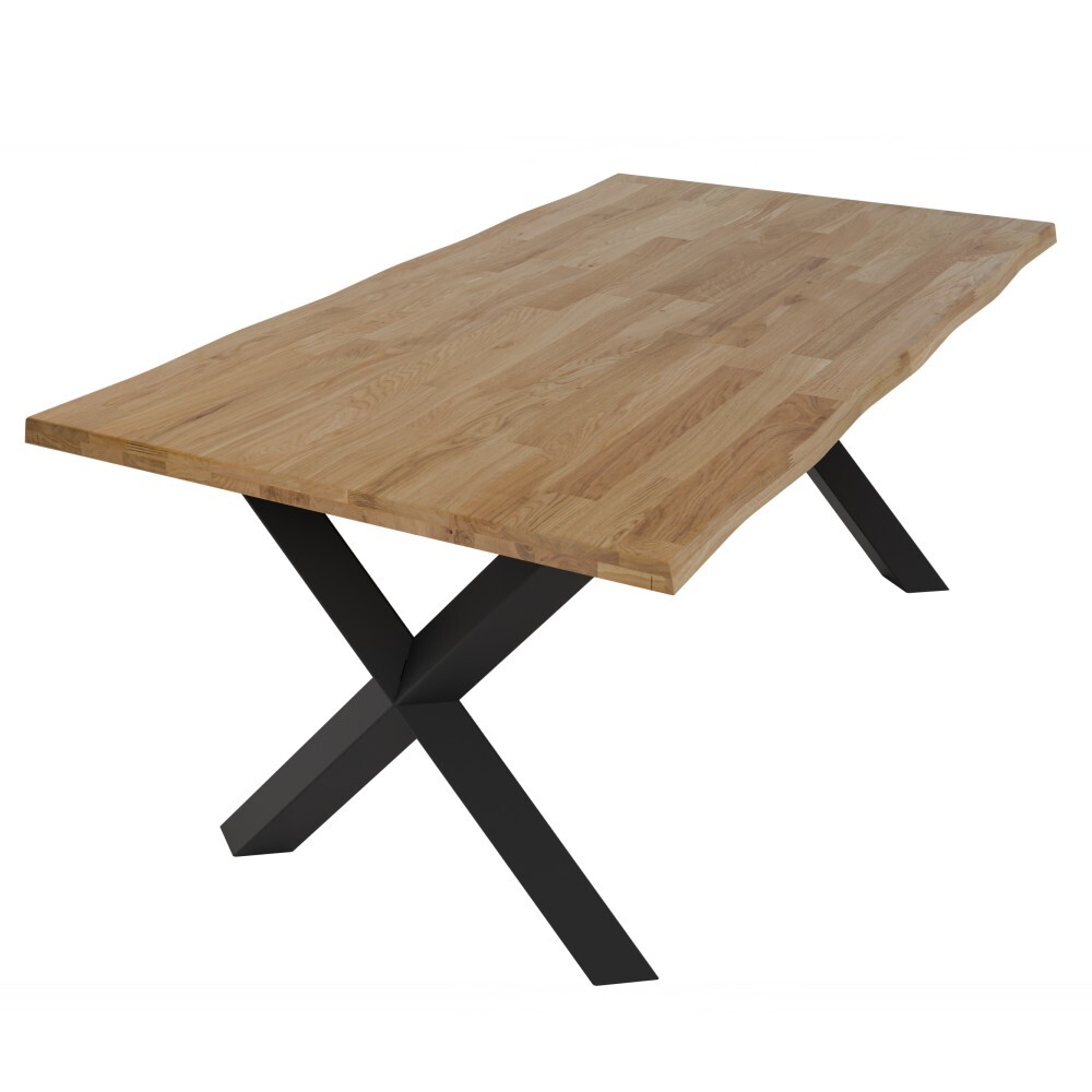 KONDELA Frida jedálenský stôl 180x100 cm prírodná / čierna