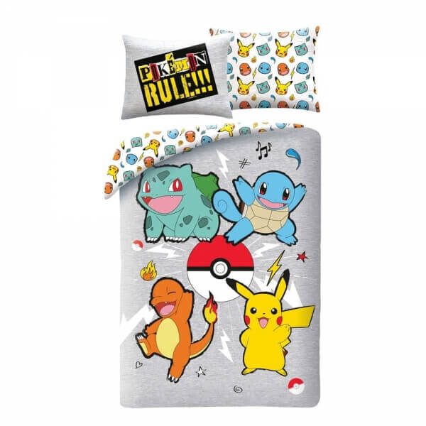 Halantex Obliečky Pokémoni - Bulbasaur, Squirtle, Charmander, Pikachu ver. 5
