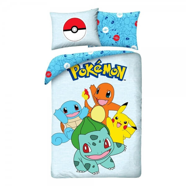 Halantex Obliečky Pokémon - Bulbasaur, Squirtle, Charmander, Pikachu