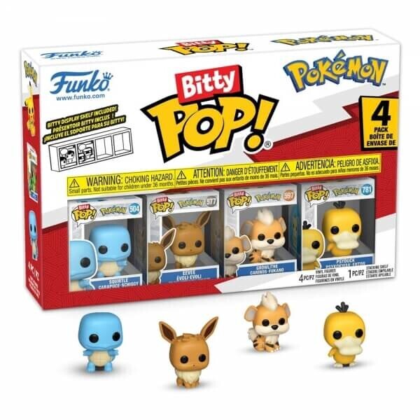 Funko Pokémon minifigurky Bitty POP! Figure Squirtle 4-pack - 2 cm (Série 4)