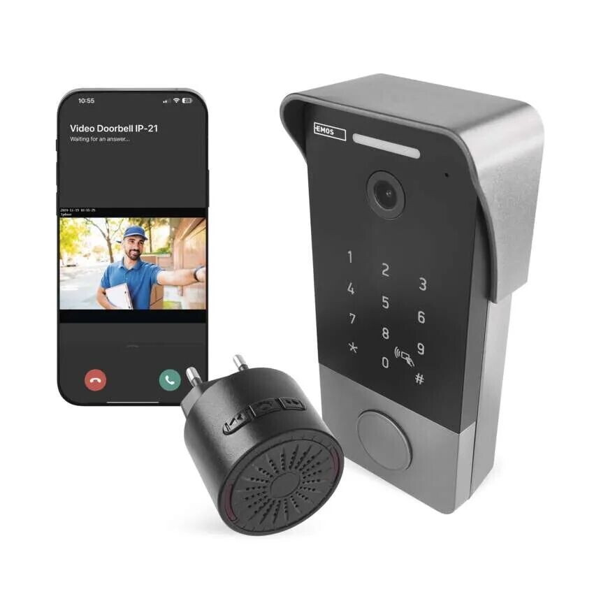 EMOS GoSmart Domový videozvonček s dverným zámkom s WiFi H4034