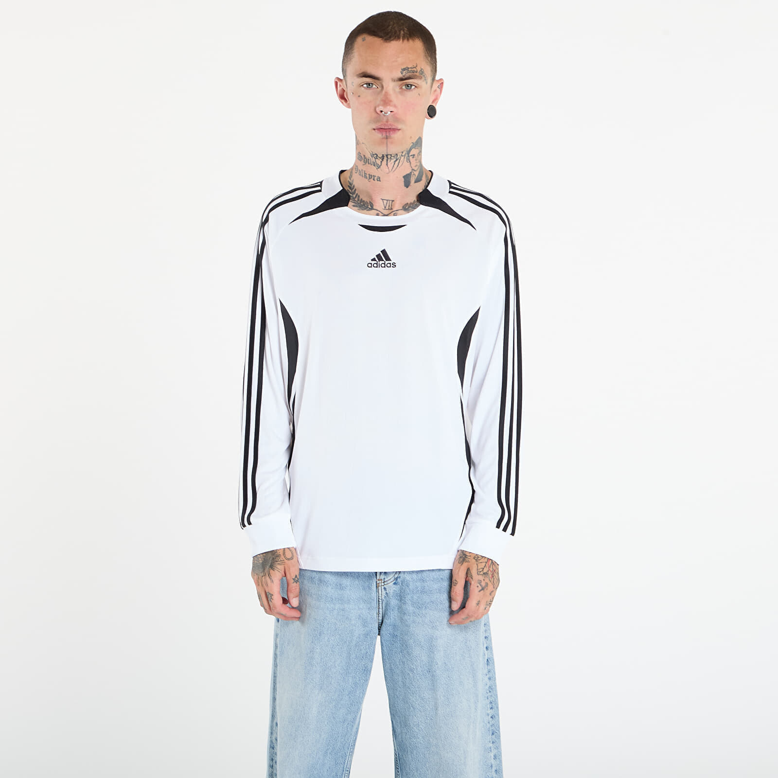 Tričko adidas Teamgeist Adicolor Long Sleeve T-Shirt White L