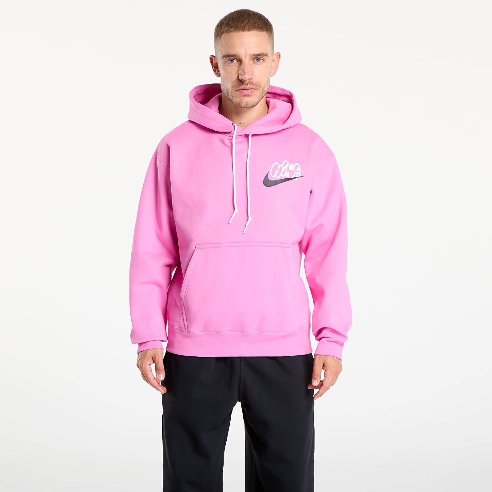 Mikina Nike Solo Swoosh Men's Fleece Hoodie Playful Pink L