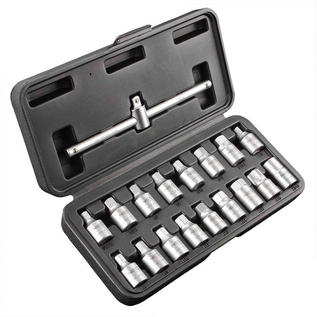 NEO TOOLS Sada kľúčov 18ks, 3/8