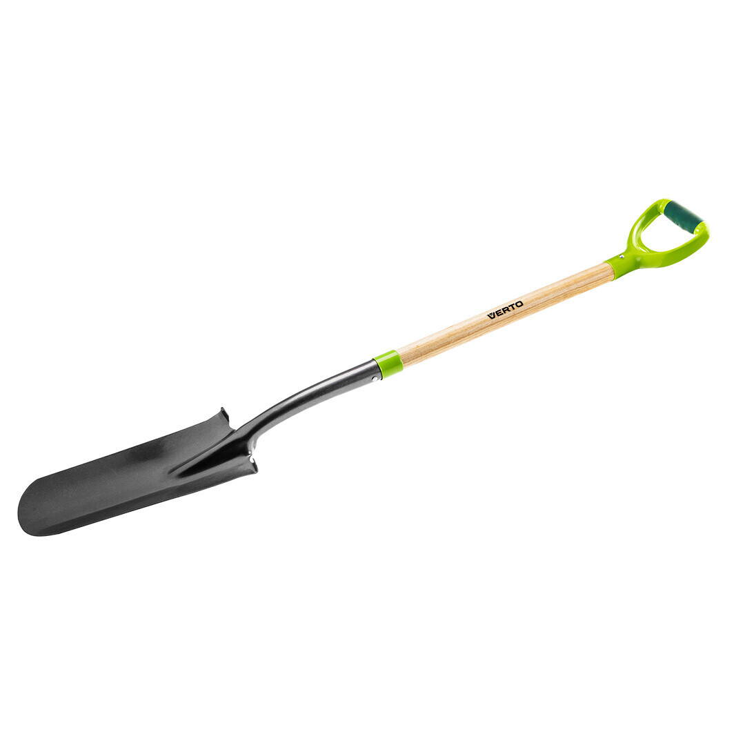 VERTO Rýľ na sadenie, drevená rukoväť, plastové držadlo 15G014