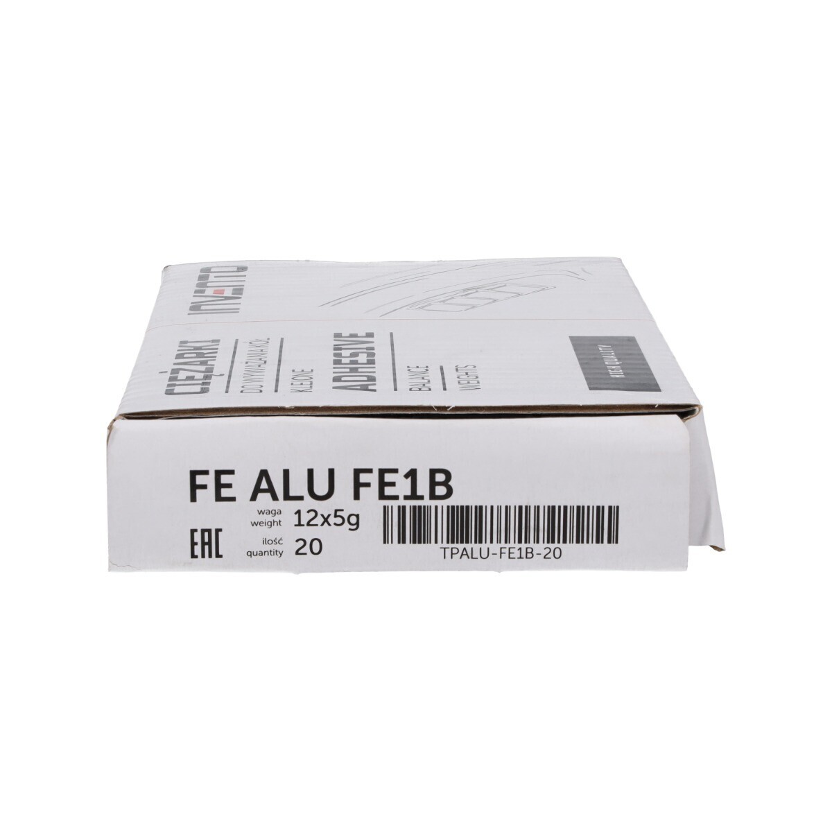 Adhesive Weight Black Square 5g Steel Strip INVENTO 20/box