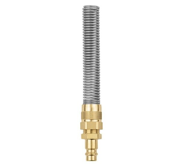 Brass Plug EURO Profile with Hose Spring 9 x12 mm