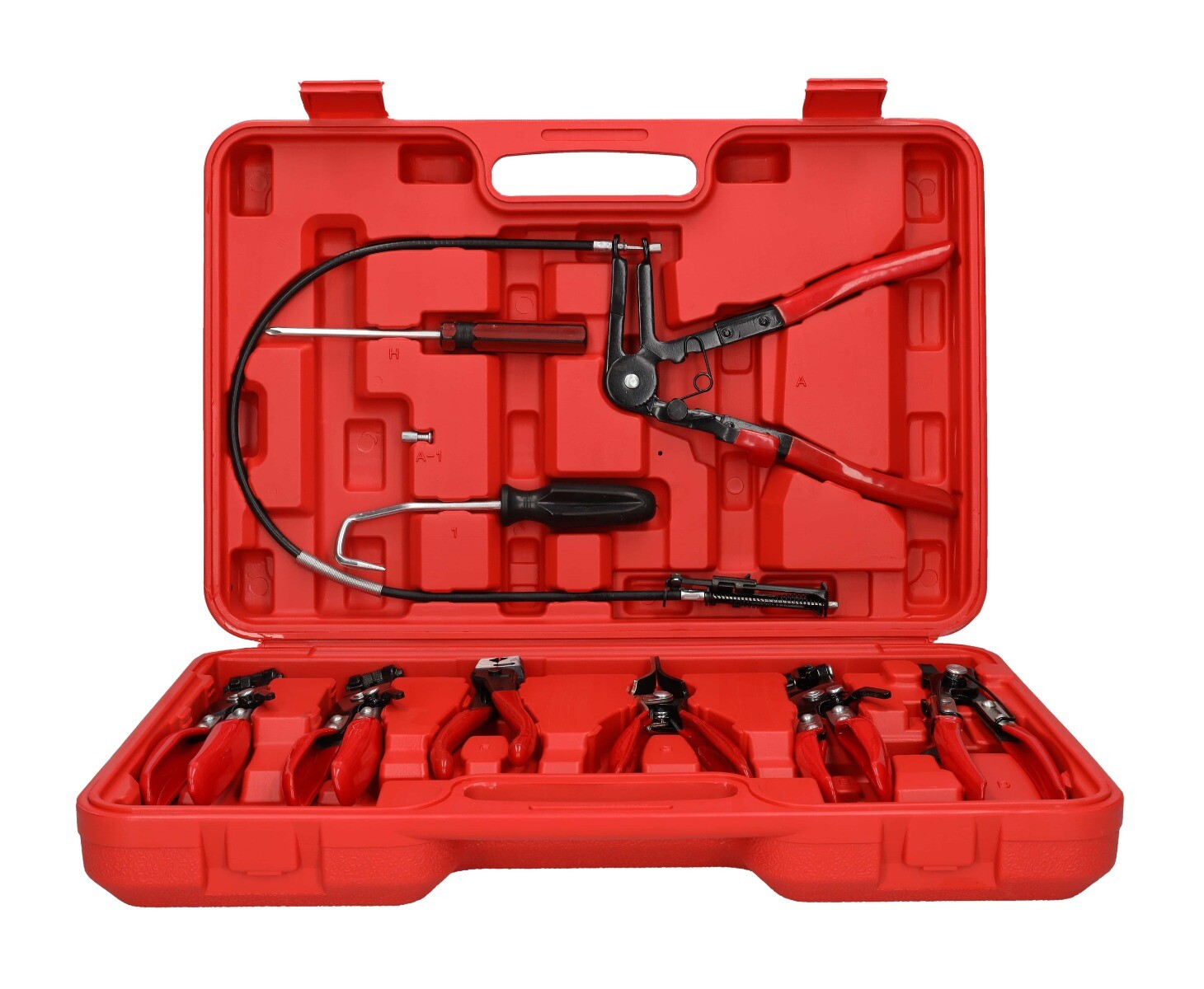Hose clamp pliers set, 10 pcs.