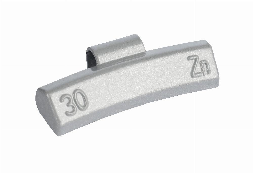ZINC 30g knock-on wheel weights, alloy wheels, grey, coated 100pcs