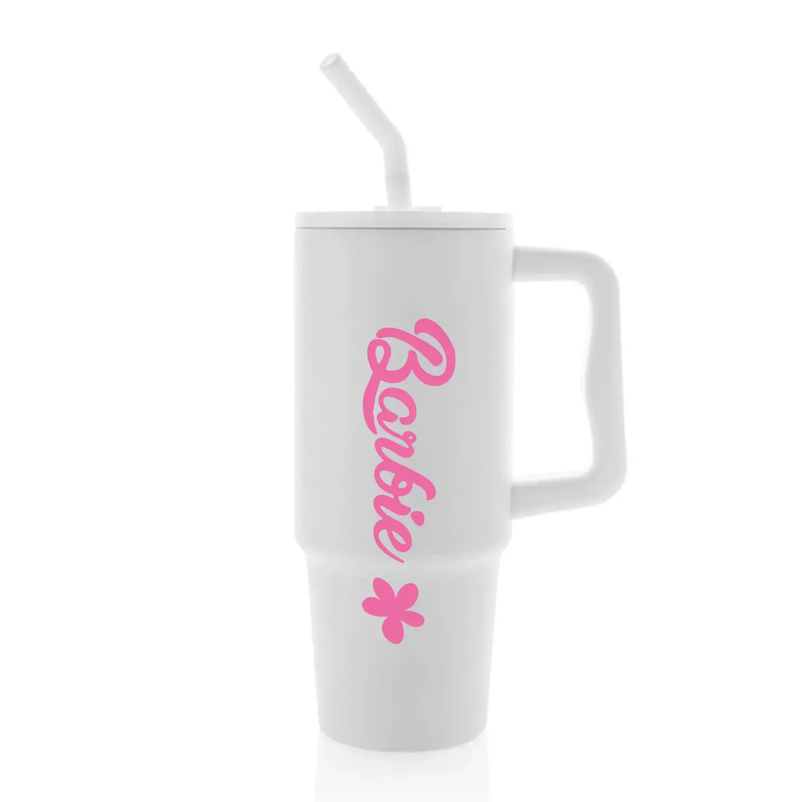 BARBIE - bílý  cestovní termohrnek 900 ml