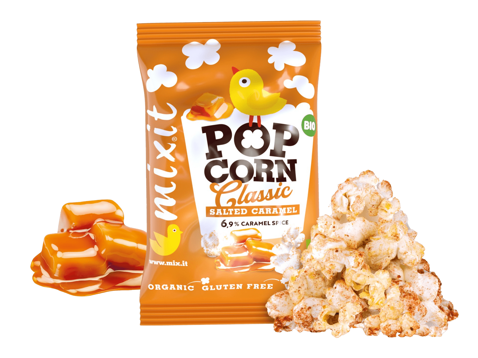 MIXIT BIO popcorn - Slaný karamel do vrecka 13 g