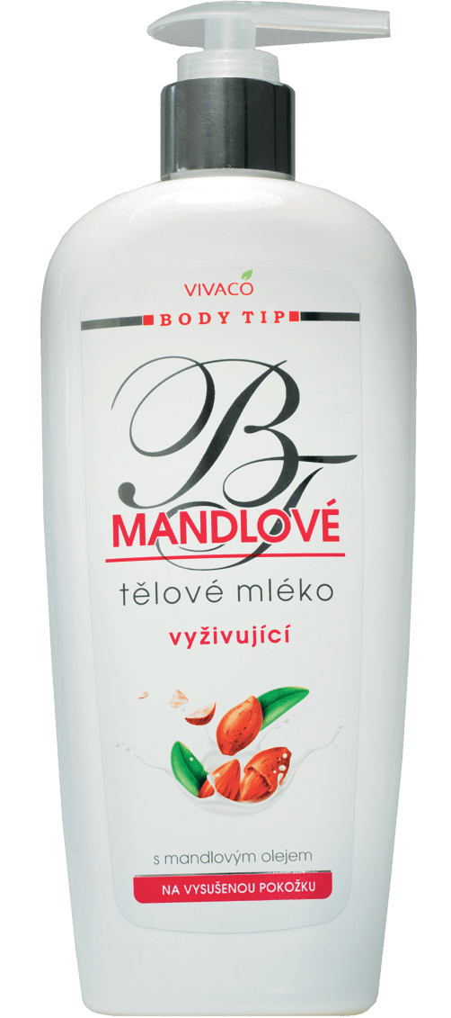 VIVACO Body Tip Mandľové telové mlieko na suchú pokožku 400 ml