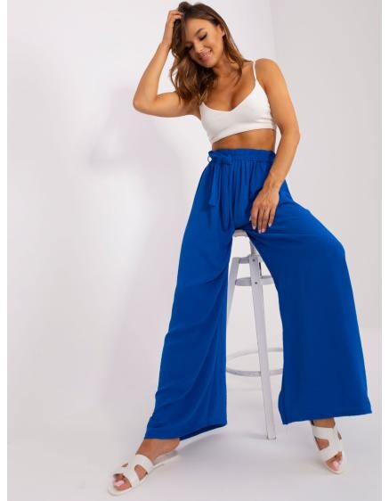 Dámske nohavice so švami OCH BELLA kobaltovo modrá