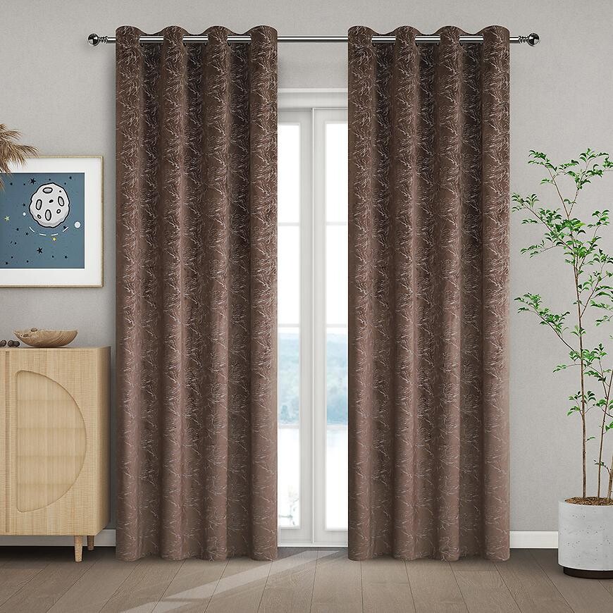 Záves na priechodkách NELA YC11934/280G/05/140x250 hnedý