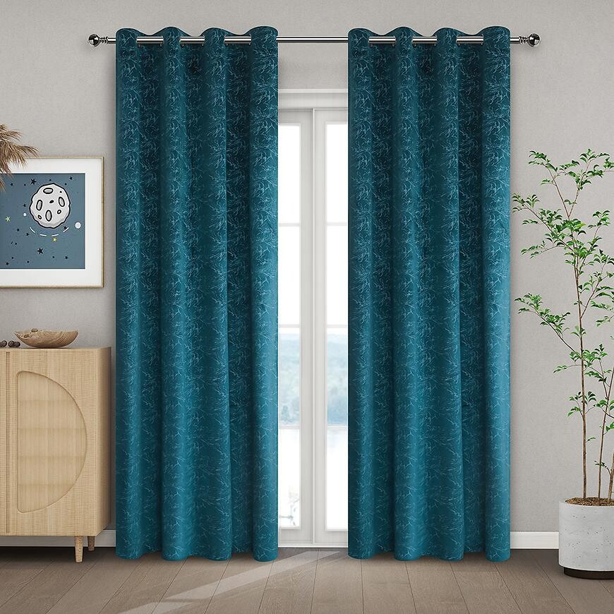 Záves na priechodkách NELA YC11934/280G/21/140x250 tyrkysový