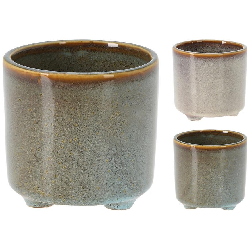 Porcelánový kvetináč 2ass farb