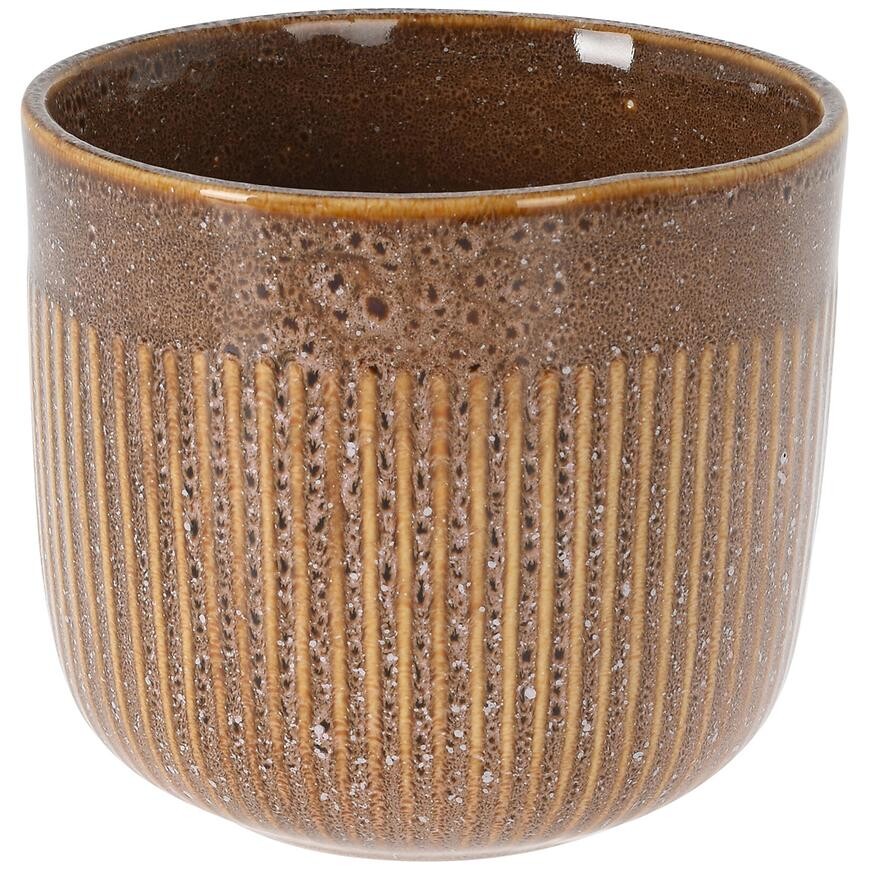 Hnedý porcelánový kvetináč