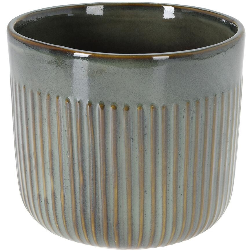 Zelený porcelánový kvetináč