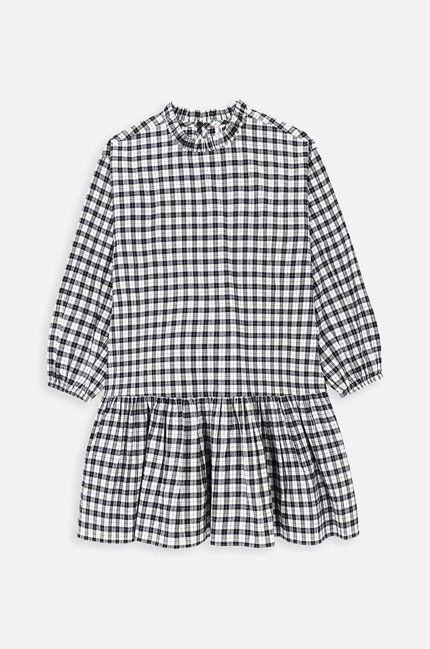 Dievčenské šaty Coccodrillo šedá farba, mini, áčkový strih, BACK TO SCHOOL GIRL
