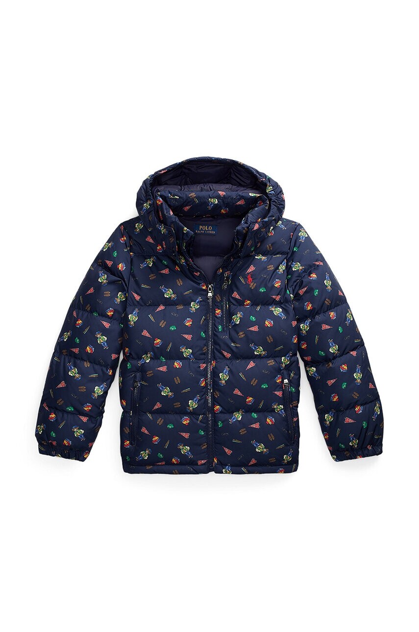 Detská bunda Polo Ralph Lauren tmavomodrá farba, 323947643001