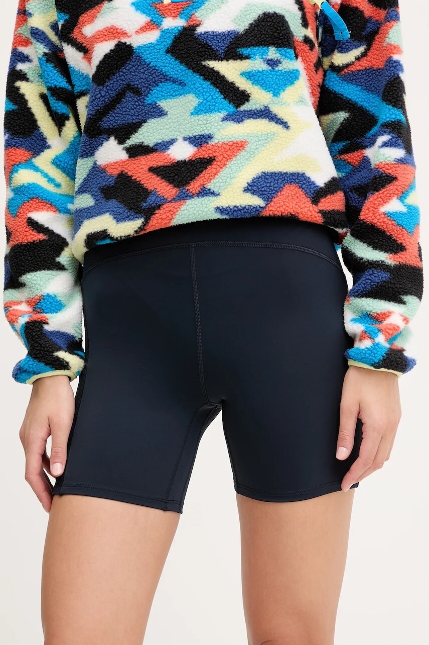 Šortky Helly Hansen HP dámske, tmavomodrá farba, jednofarebné, vysoký pás, 34316