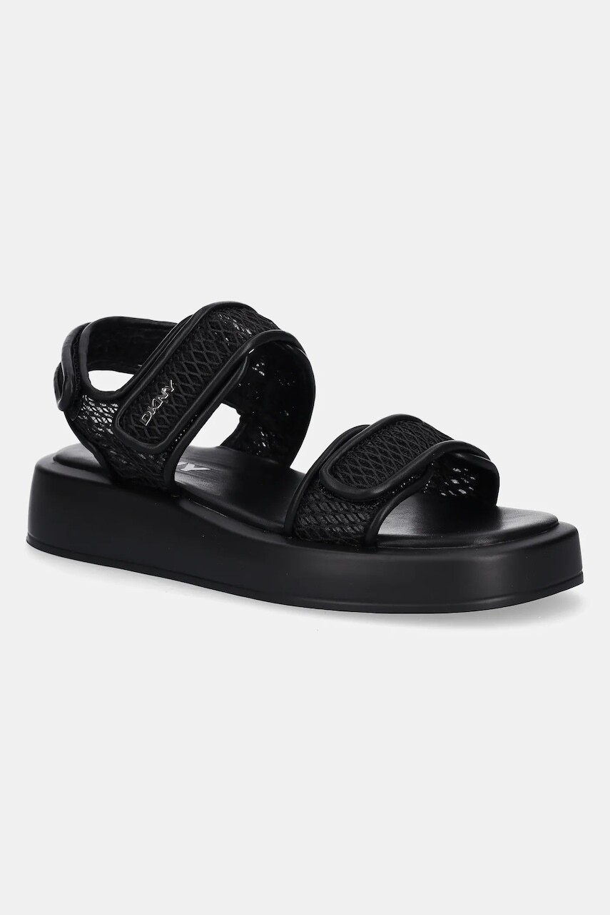 Sandále Dkny Owyn dámske, čierna farba, na platforme, K1514238