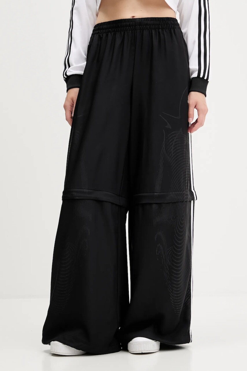 Tepláky adidas Originals Oversized Trackpants čierna farba, s nášivkou, KE9783