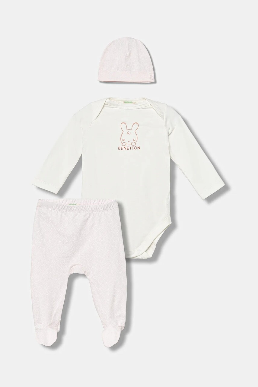 Sada pre bábätká United Colors of Benetton ružová farba, 3DKAAK01C