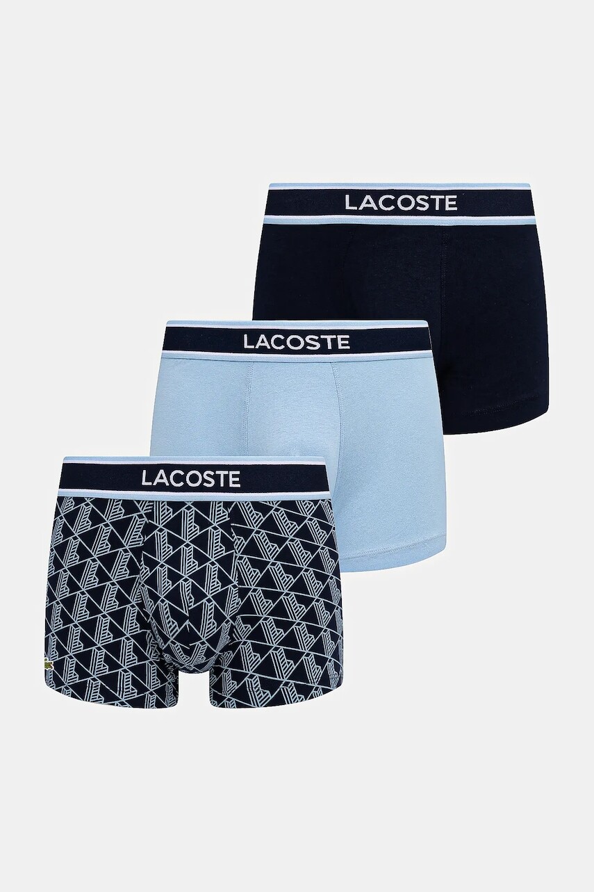Boxerky Lacoste 3-pak modrá farba, 5H4970