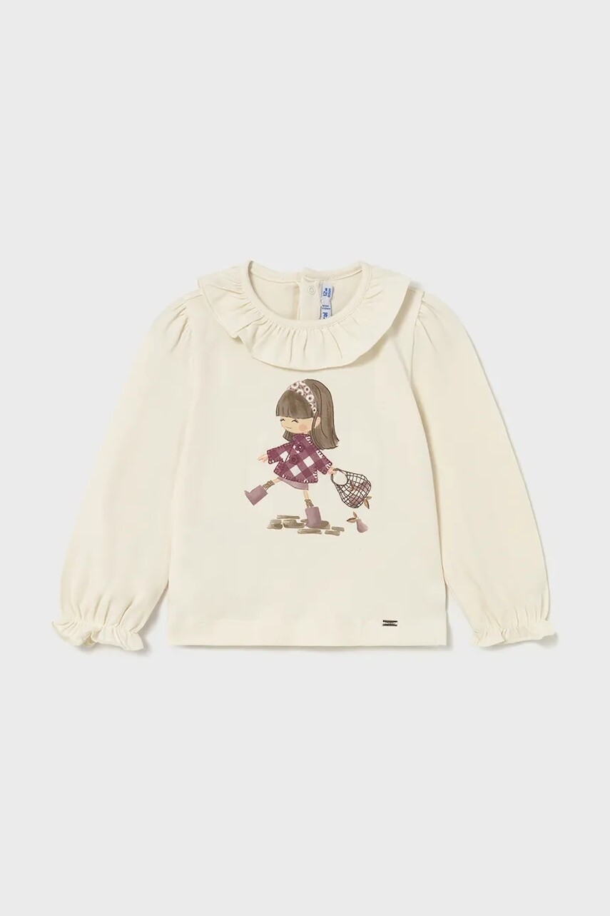 Detské tričko s dlhým rukávom Mayoral ružová farba, 2076