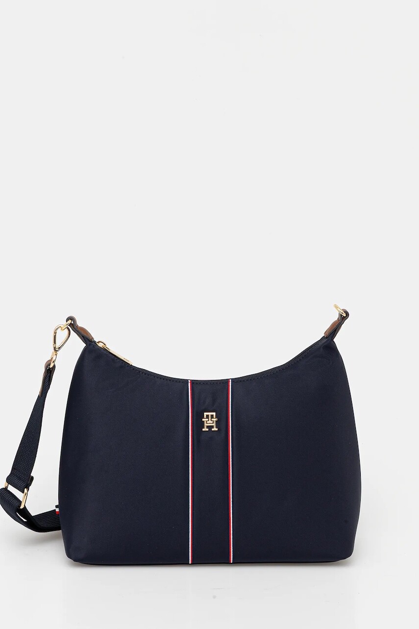 Kabelka Tommy Hilfiger tmavomodrá farba, AW0AW17938