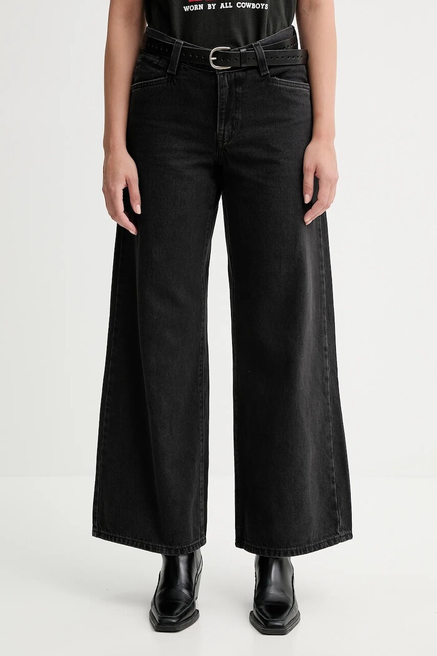 Rifle Levi's 94 BAGGY WIDE LEG čierna farba, A5929.0006