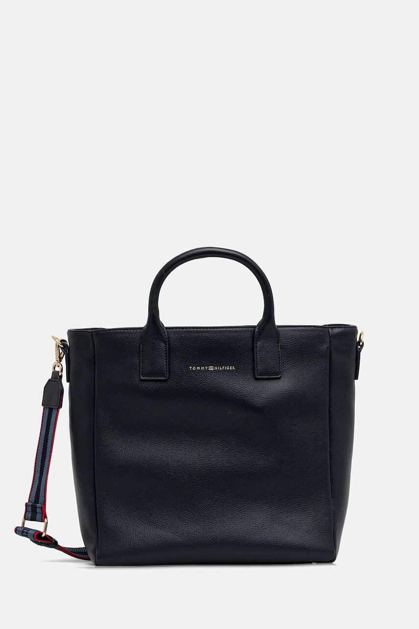 Kabelka Tommy Hilfiger tmavomodrá farba, AW0AW17971