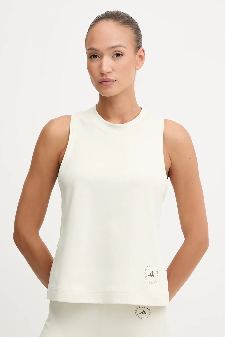 Tréningový top adidas by Stella McCartney béžová farba, JW4479